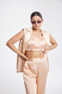 Peach fuzz | 3 Piece Jacket Set | Half Jacket