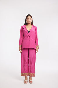 Royal Fuchsia | 3 Jacket Set | Dabka Work