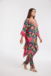 Lilah Kaftan | Printed Floral | Dabka Work