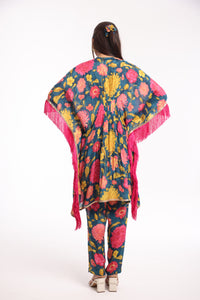 Lilah Kaftan | Printed Floral | Dabka Work