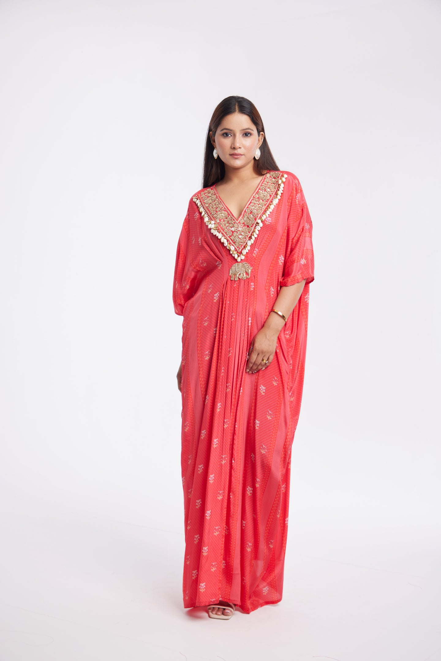 Issa Kaftan | Silk Crepe | Dabka Work