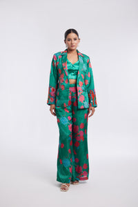 Tropical Print | 3 Jacket Set | Zari Work