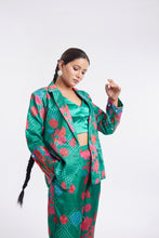 Load image into Gallery viewer, Tropical Print | 3 Jacket Set | Zari Work
