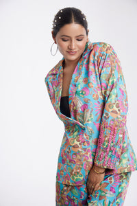 Sea World Print | 3 Jacket Set | Zari Work