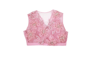 Ava Patchwork Blouse | Baby Pink